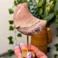 You Choose-Small Pink Amethyst Moons on Gold Stand