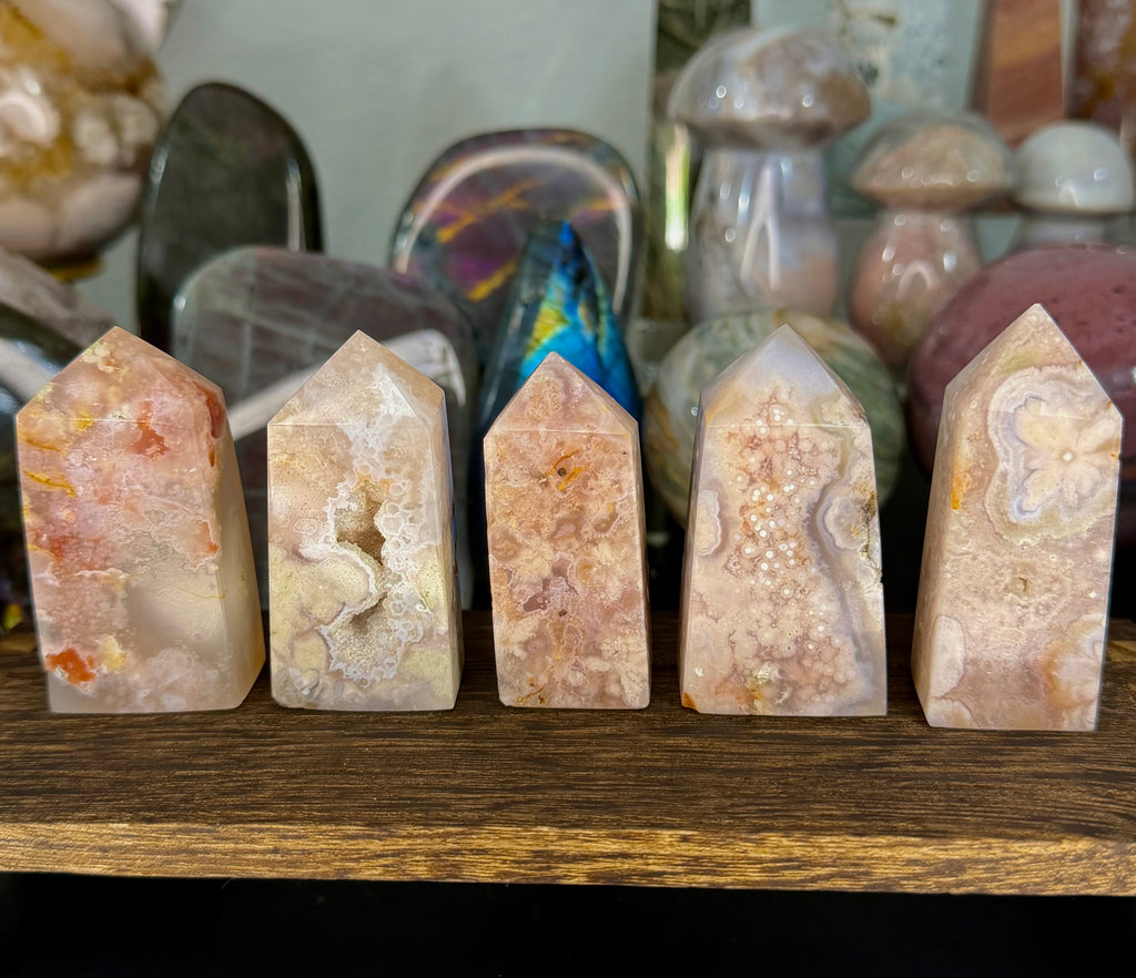 Small Flower Agate Towers- You Choose!