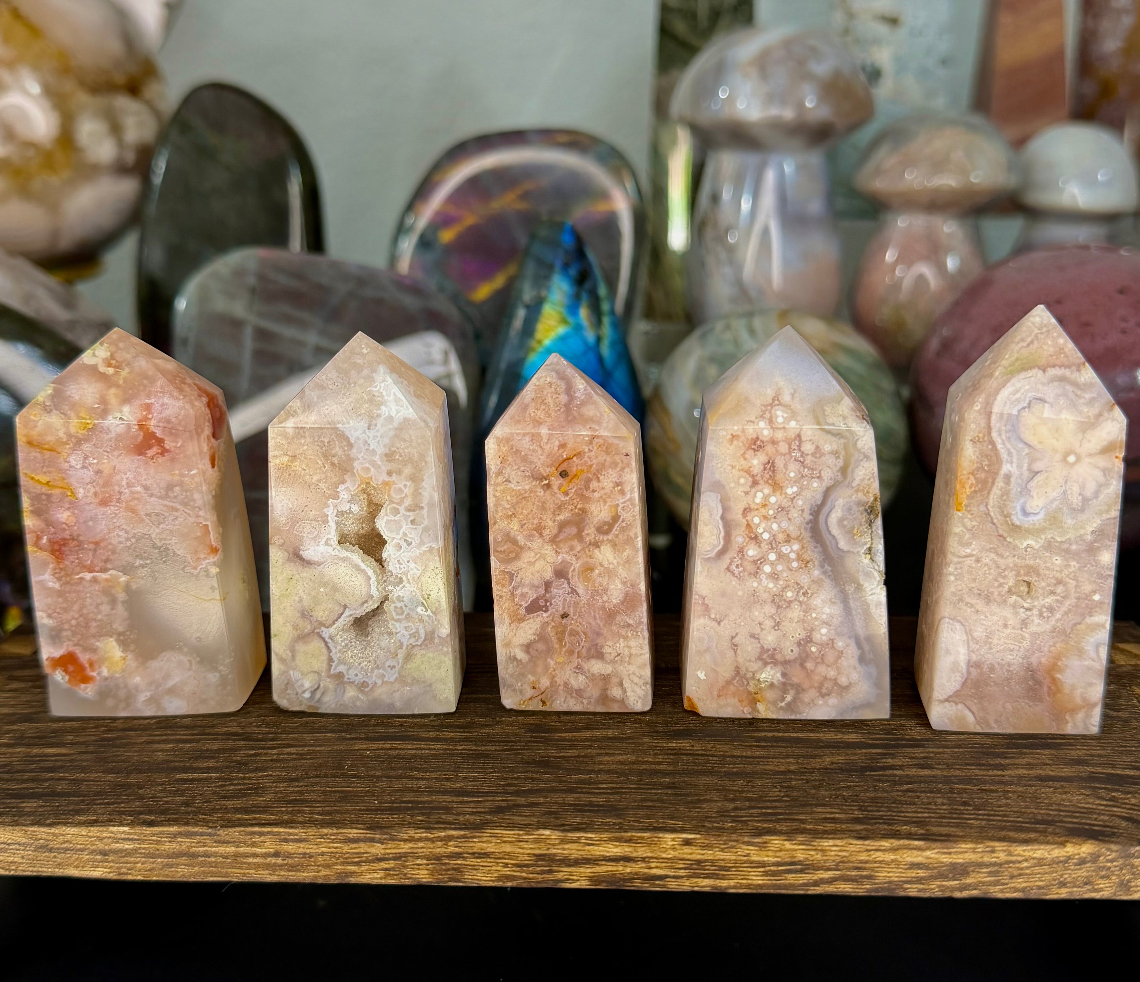 Small Flower Agate Towers- You Choose!