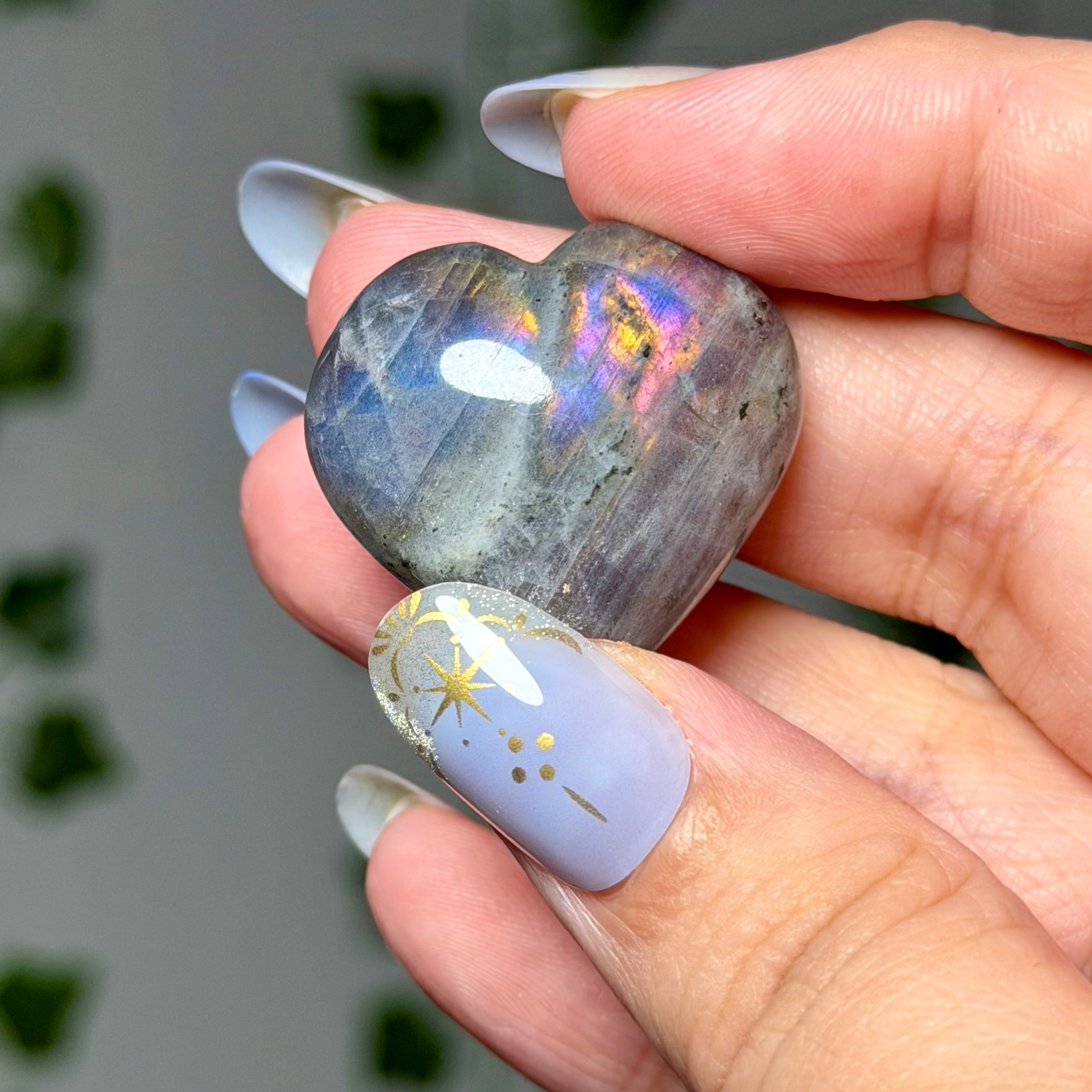 Mini labradorite heart 6D