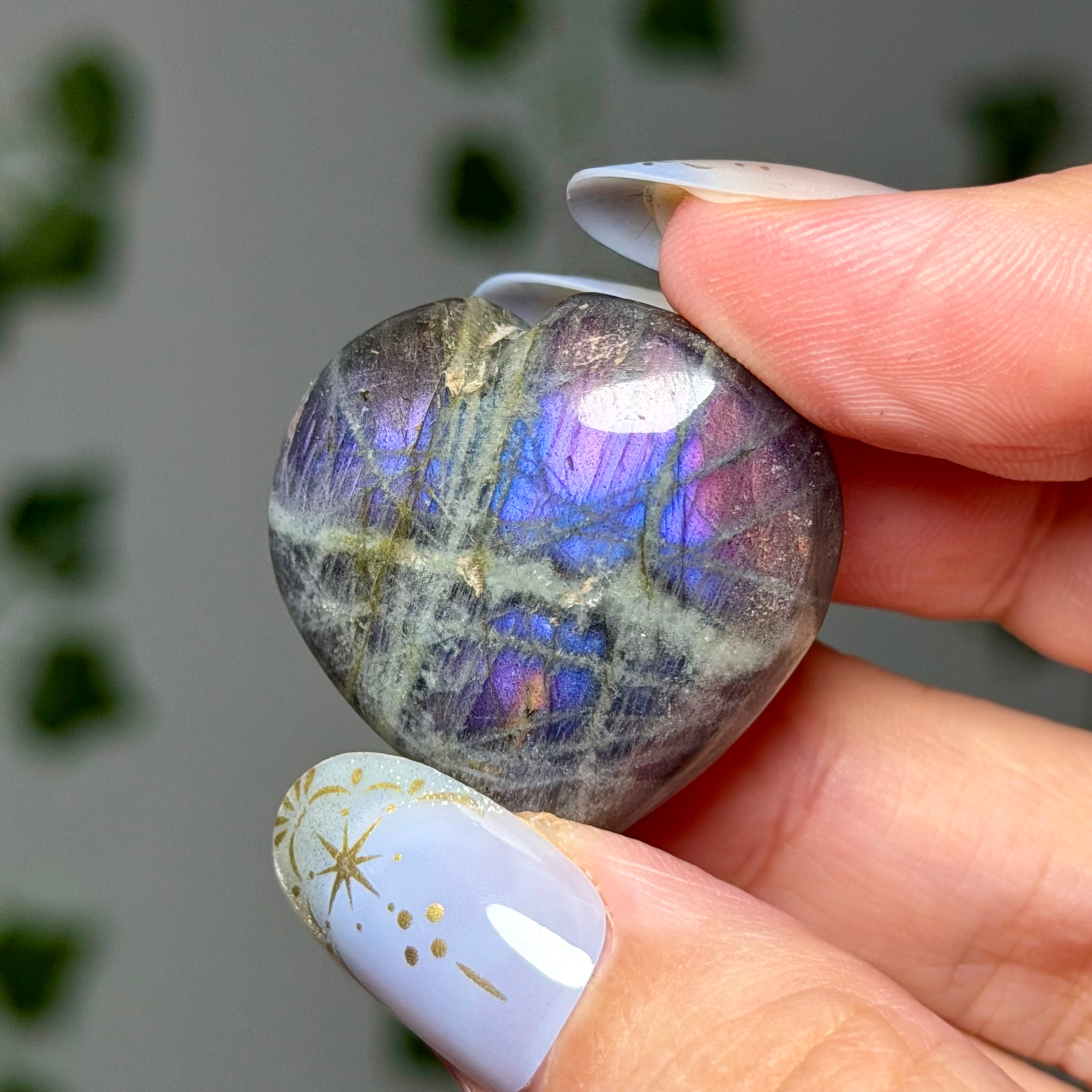 Mini labradorite heart 6G