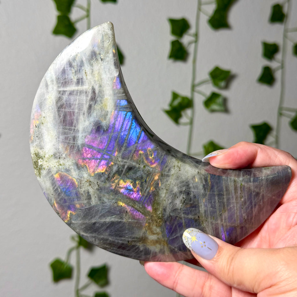 Labradorite Moon on stand