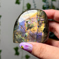 Gold and Purple Labradorite Freeform 22B