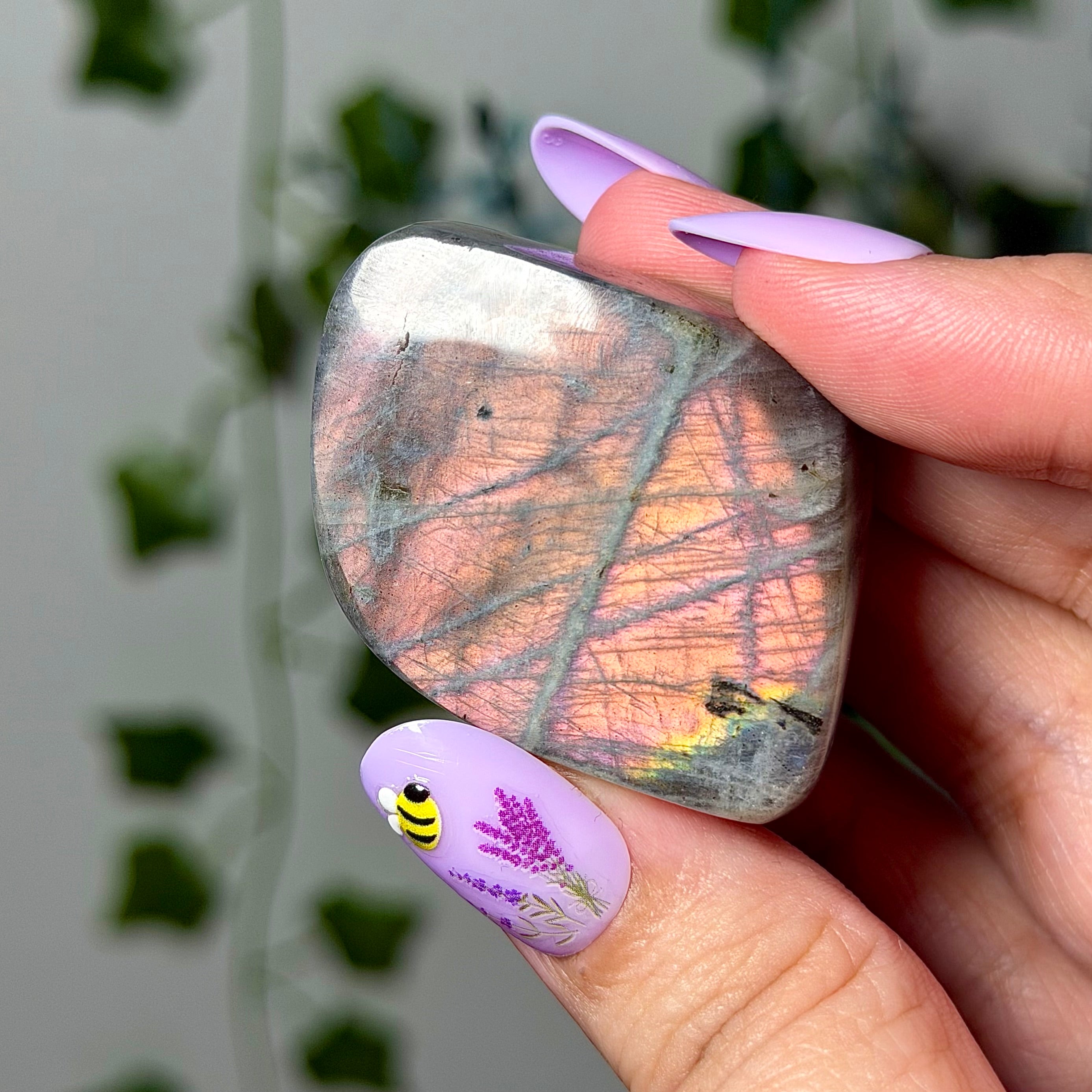 Pink Orange Labradorite 8F
