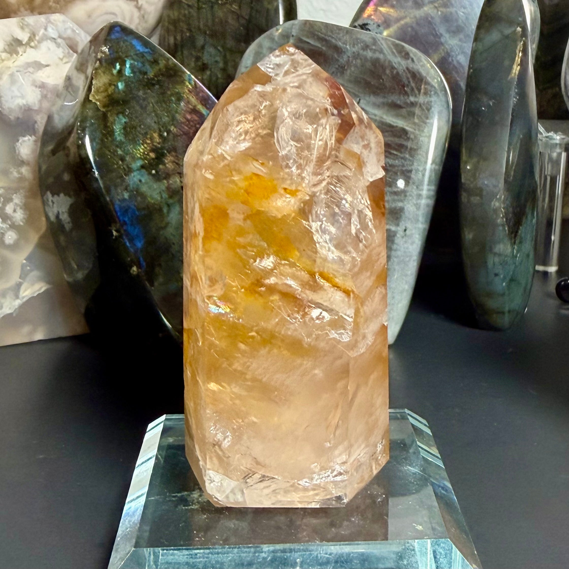 Rose Quartz Golden Healer Tower