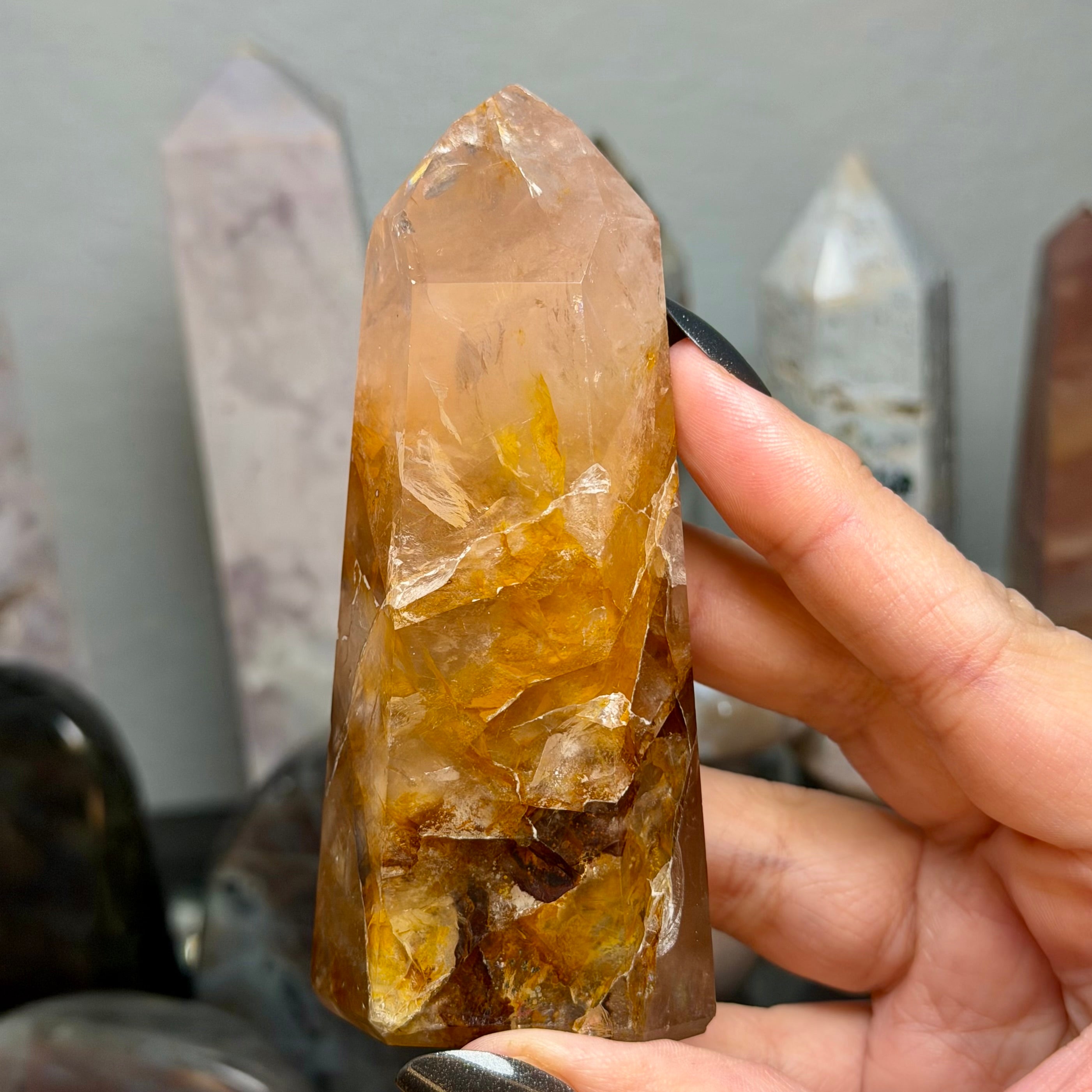 Rose Quartz Golden Healer Tower 39