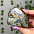 Silver multi color Labradorite Freeform 35E