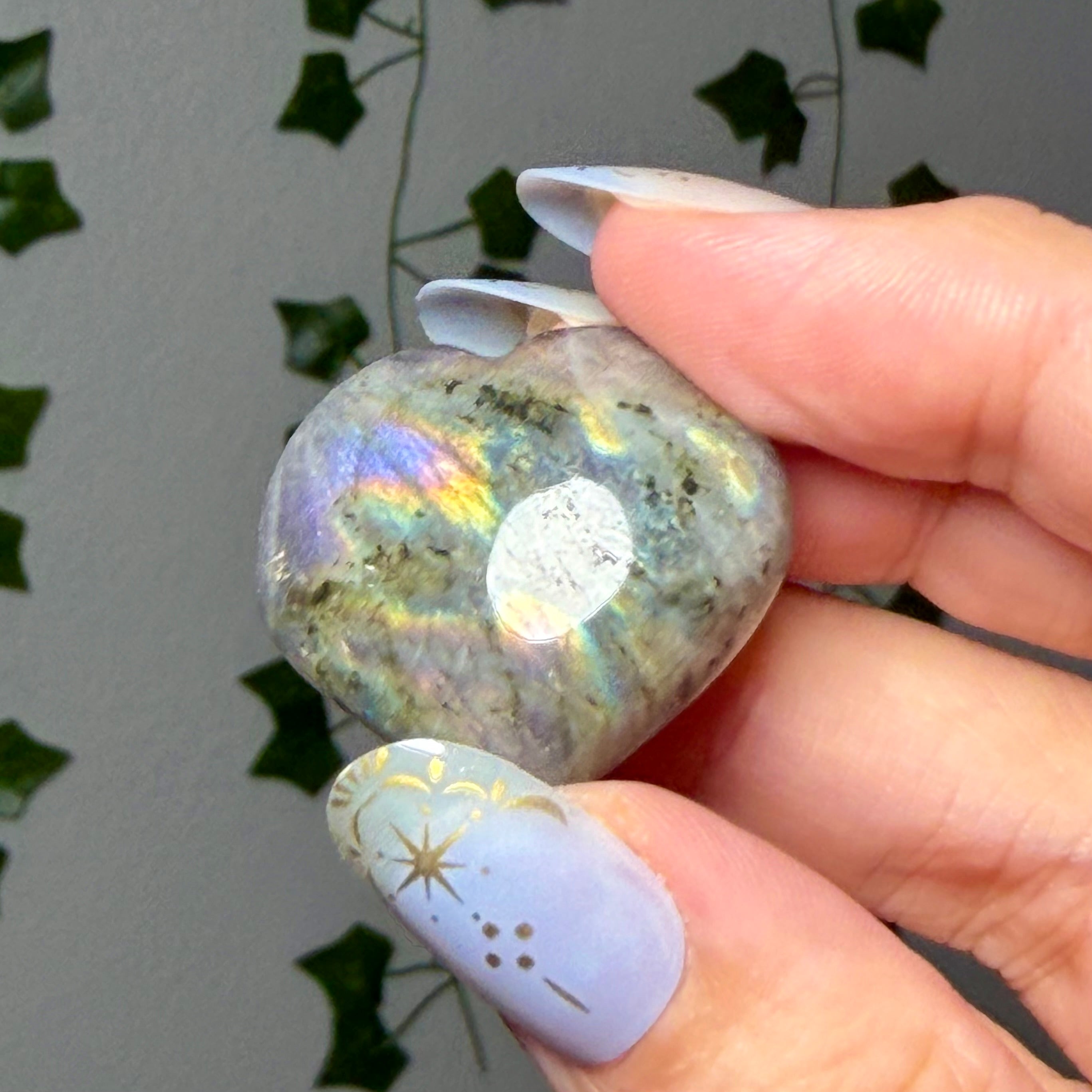 Mini labradorite heart 6H