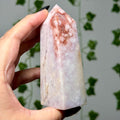 Pink Amethyst Flower Agate Tower