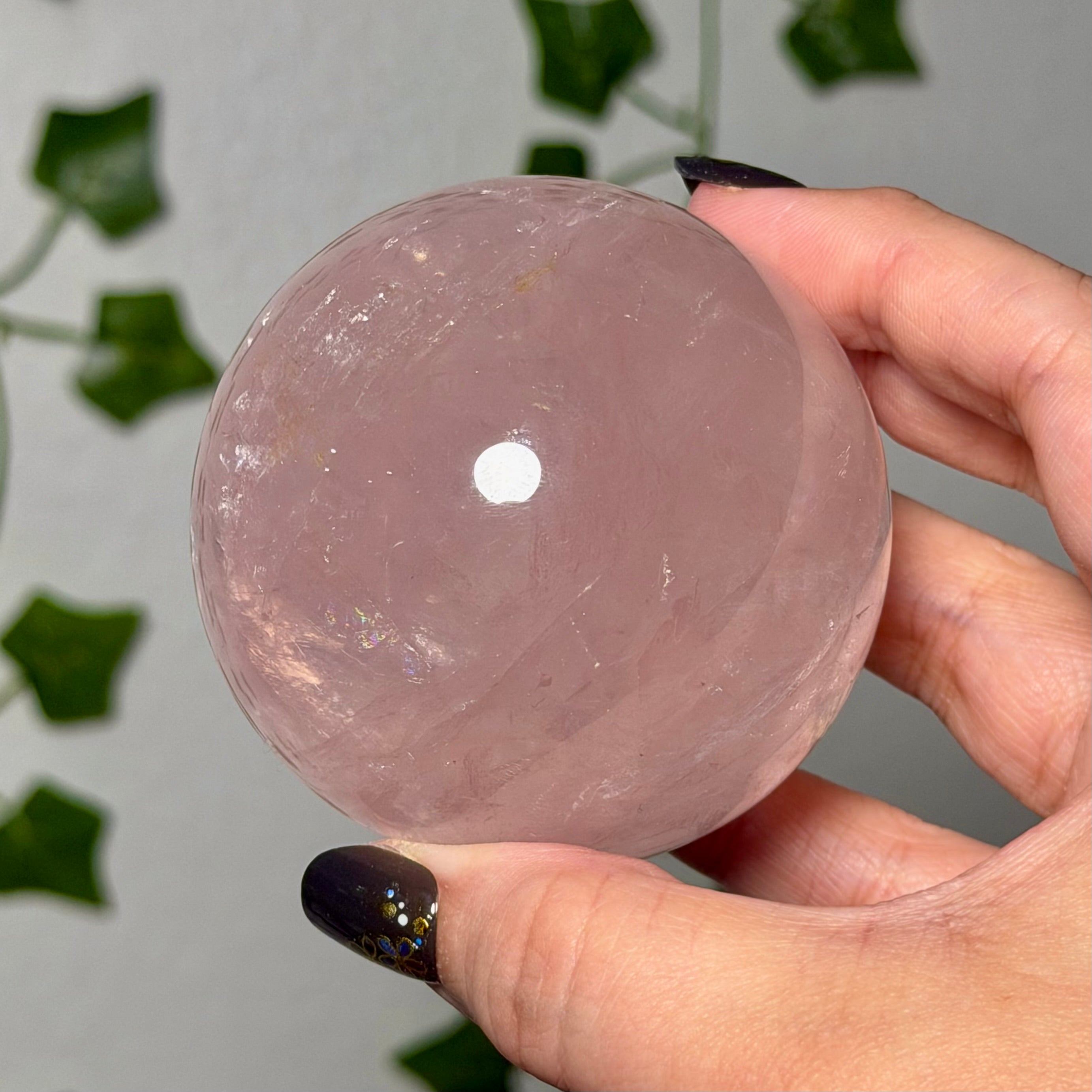 Rose quartz with star sphere 72A