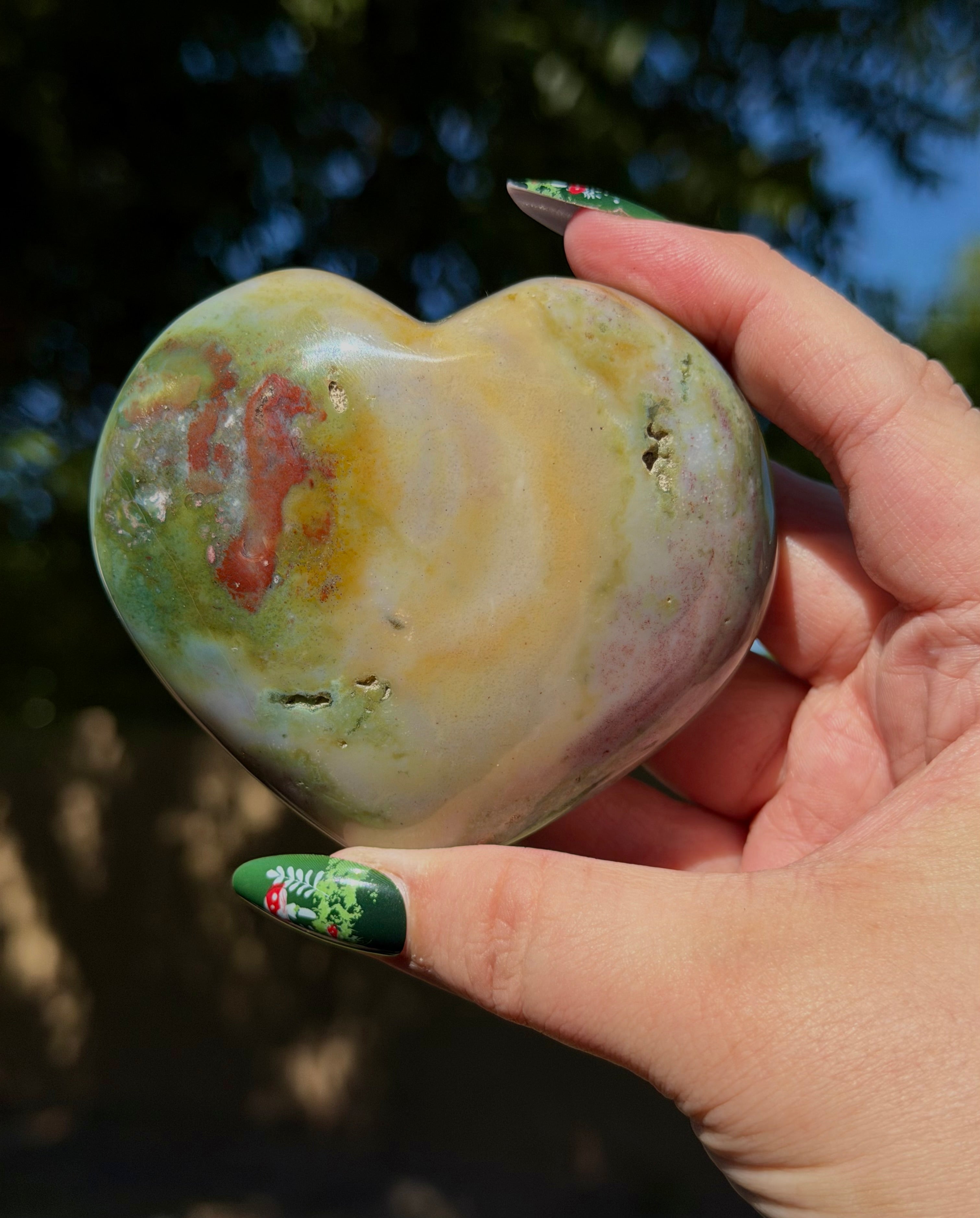 Ocean Jasper Heart