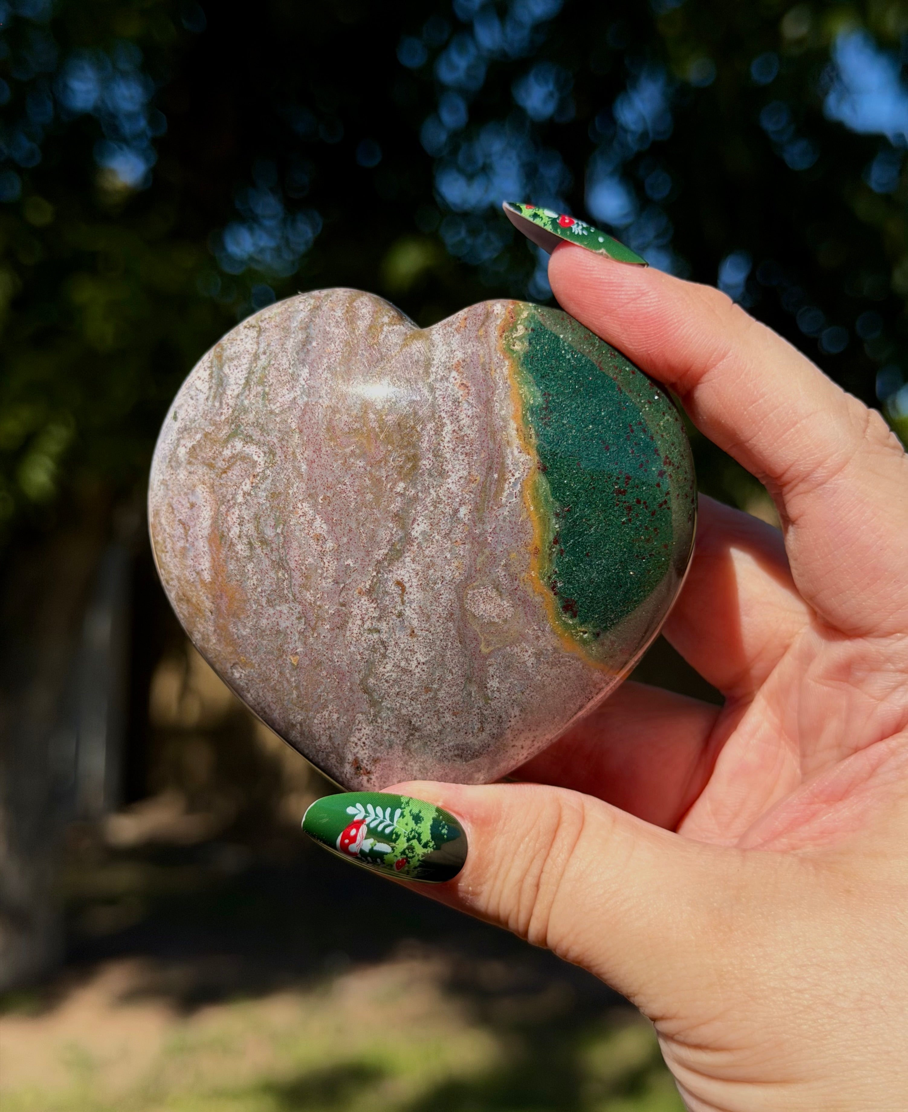 Ocean Jasper Heart