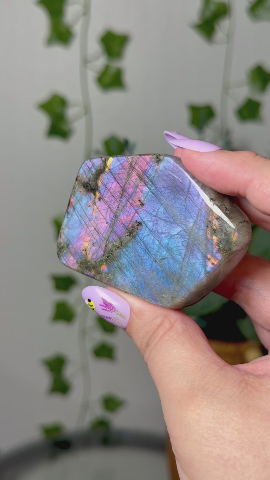 Pink Blue Labradorite 16C