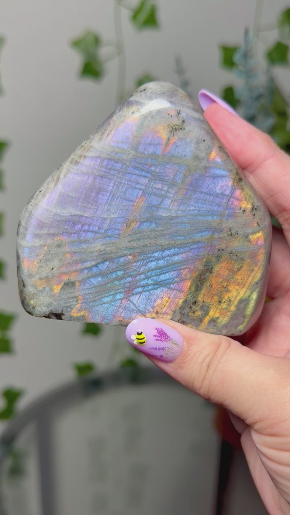 Blue Orange Labradorite 56B