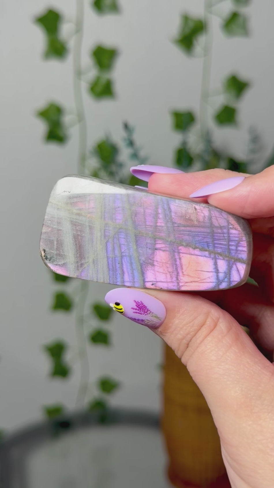Pastel Pink Labradorite 12E