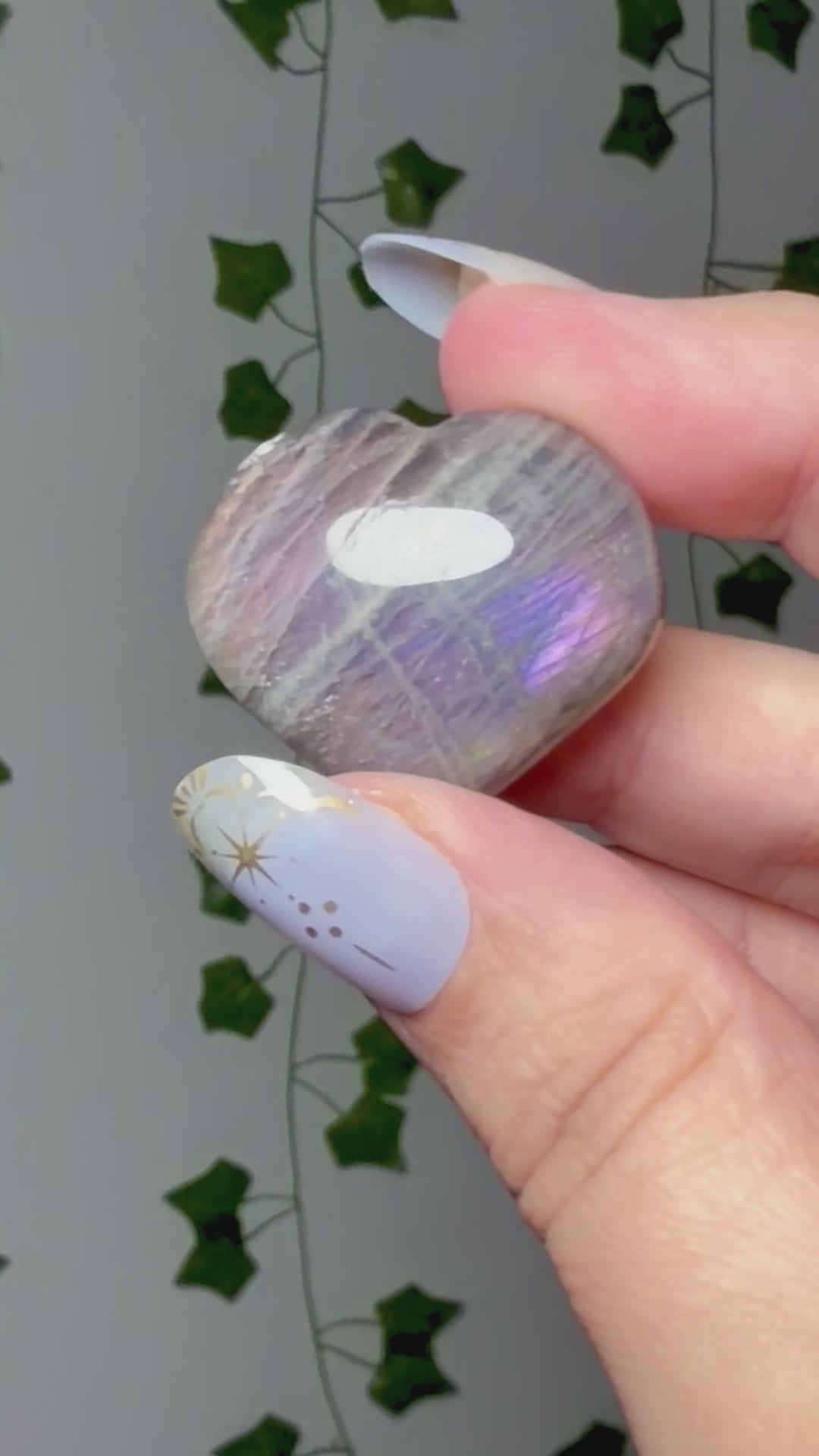 Mini labradorite heart 6H