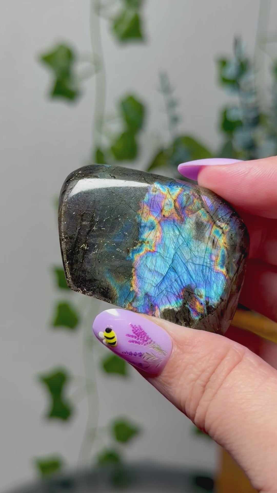 Blue and Pink Labradorite Freeform 15