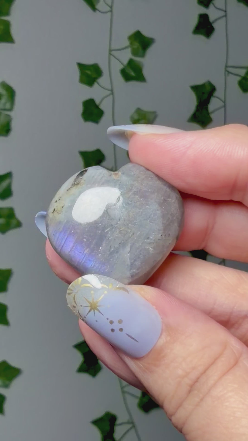 Mini labradorite heart 6i
