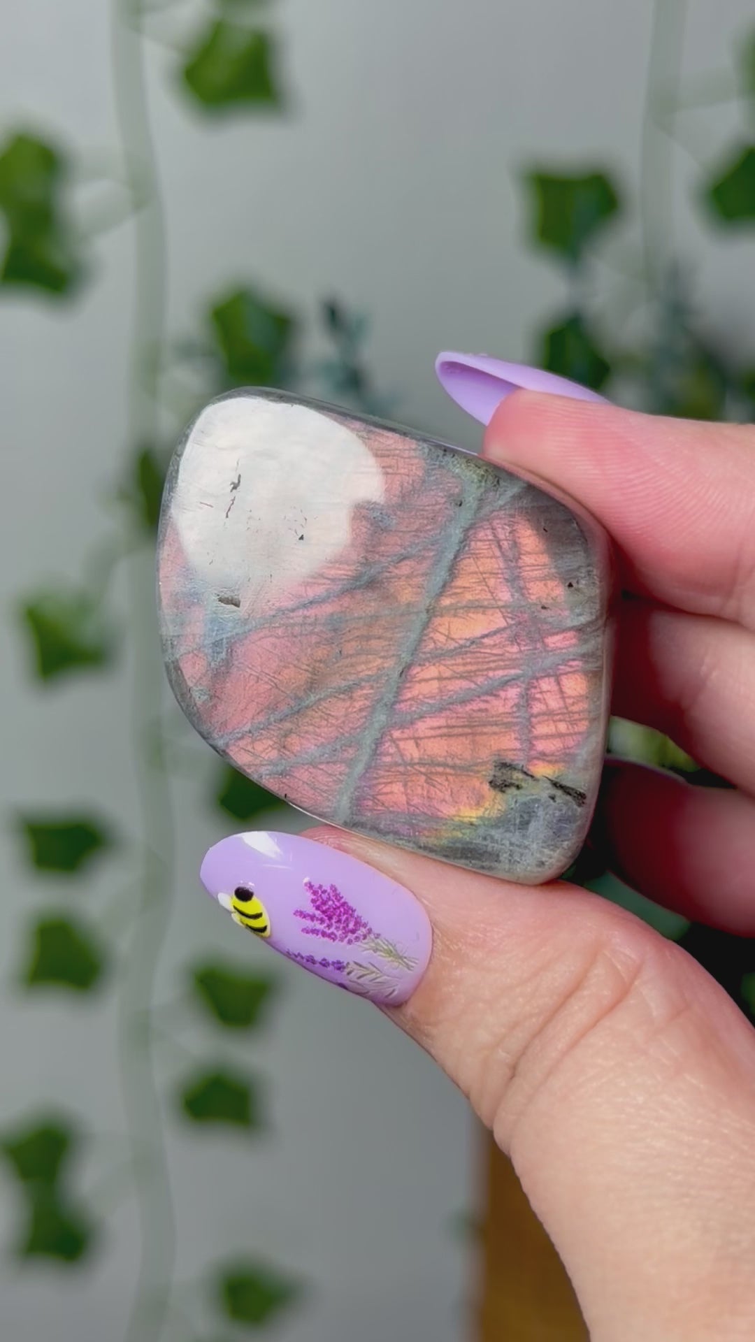 Pink Orange Labradorite 8F